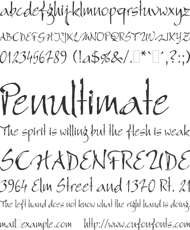 Bergell LET font preview