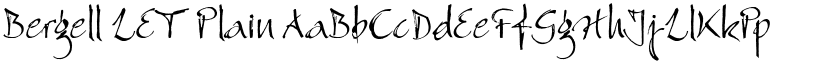 Bergell LET Plain font