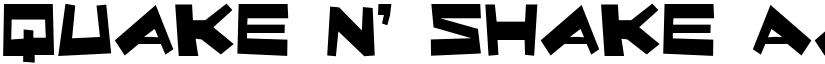 Quake & Shake font