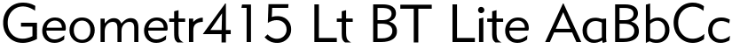 Geometr415 Lt BT Lite font