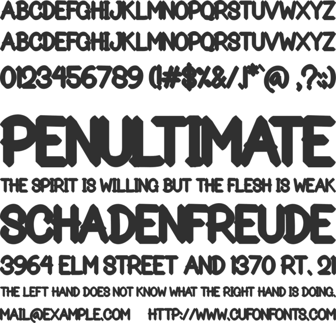 Big Marker Extrude font preview