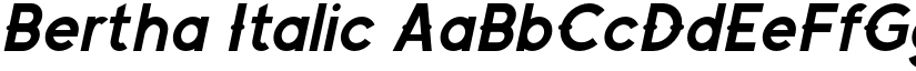 Bertha Italic font