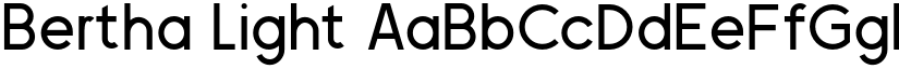 Bertha Light font