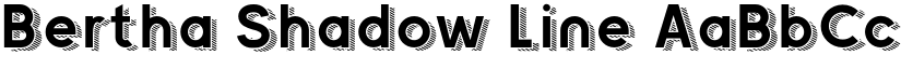 Bertha Shadow Line font