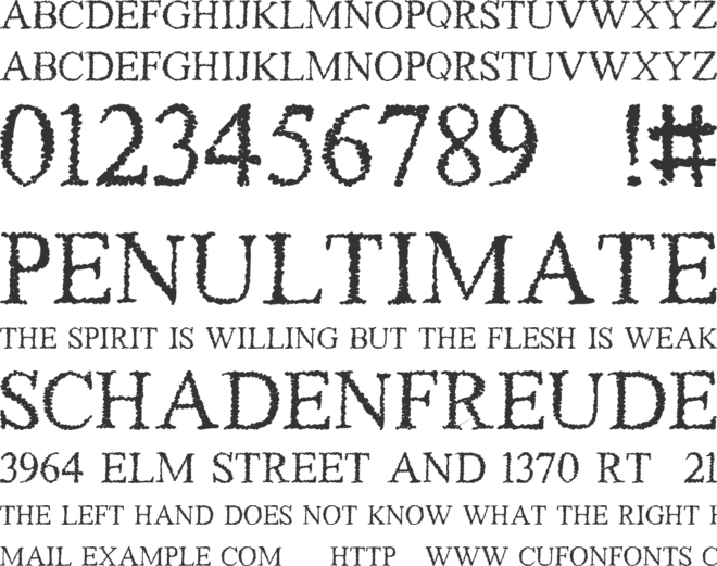 Piracy font preview
