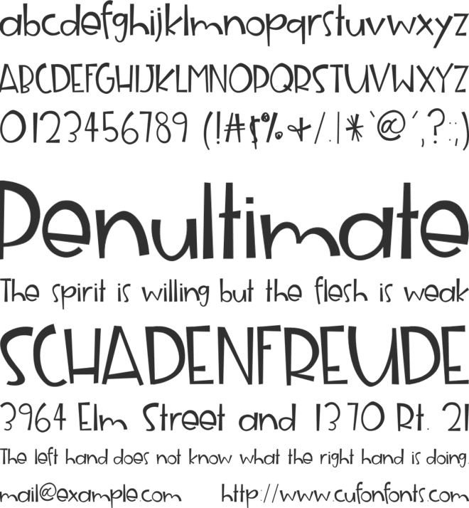 AnimalCrackers font preview