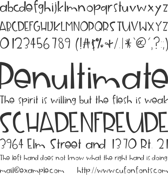 AnimalCrackers font preview