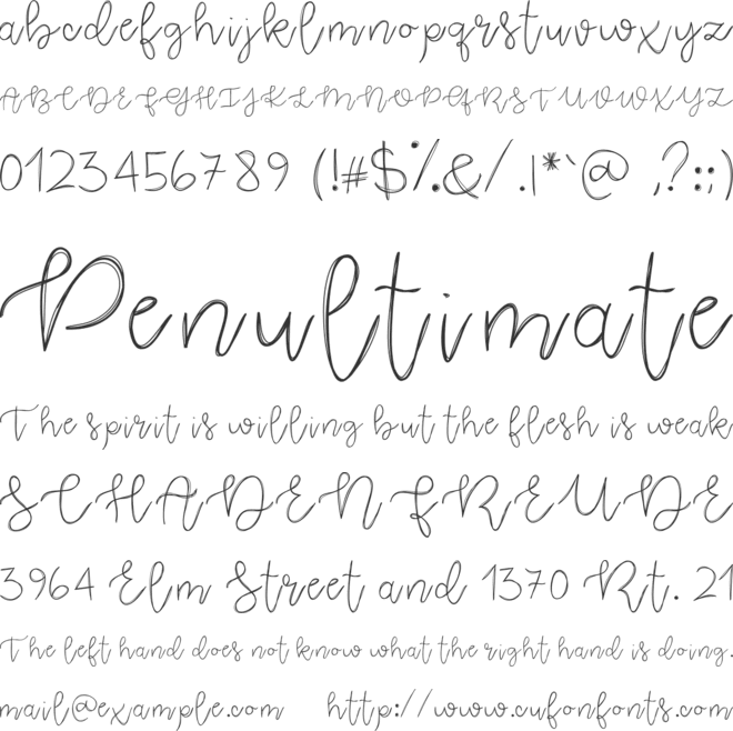 Blooming font preview