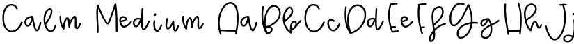 Calm Medium font