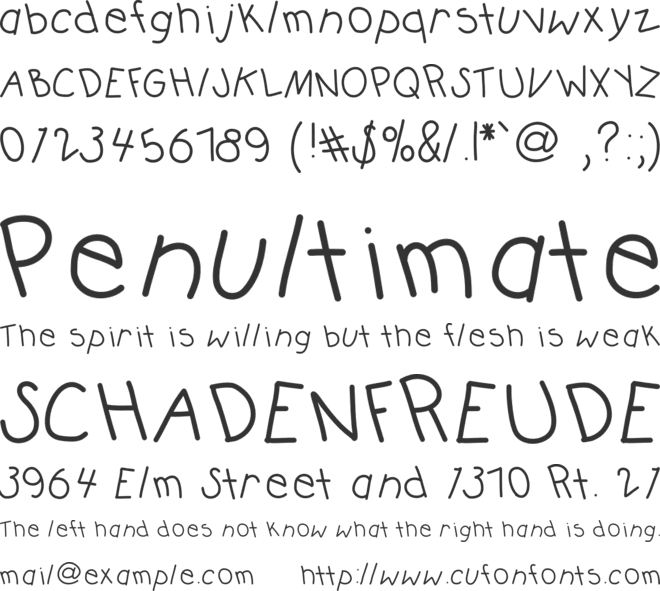CloudyDreams font preview