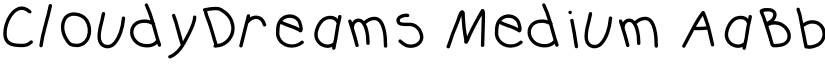 CloudyDreams Medium font