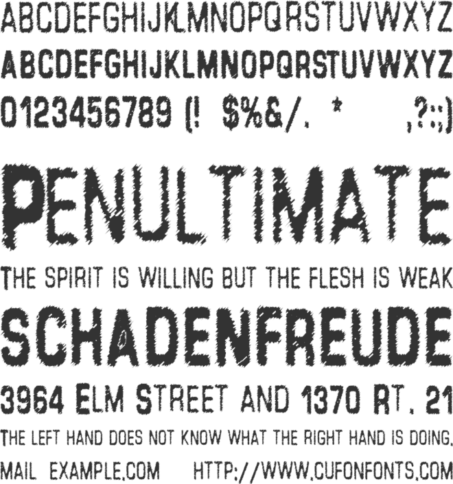 Lead Coat font preview