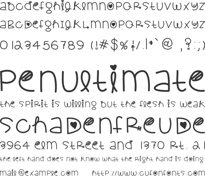 Flamingle font preview
