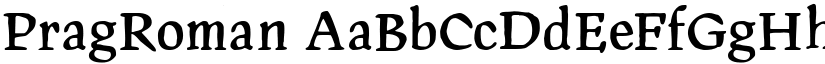 PragRoman font