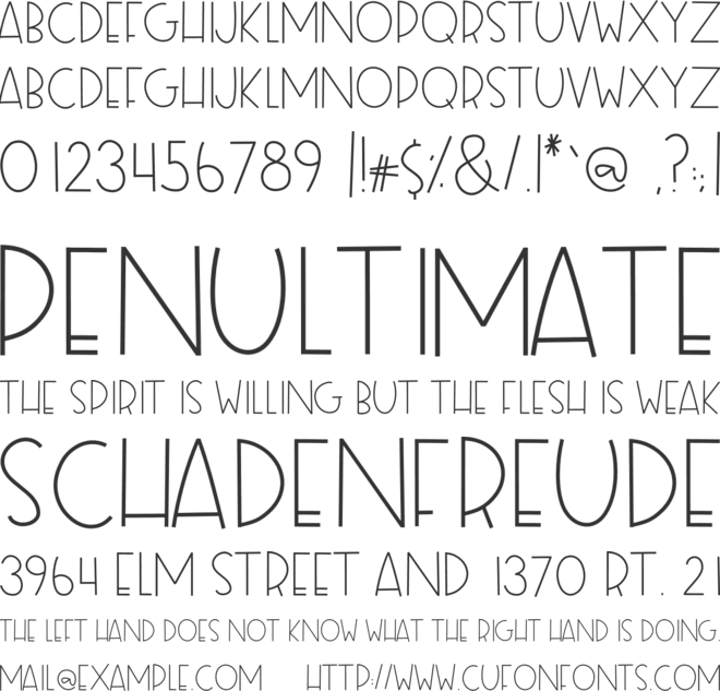 Foxtrot font preview