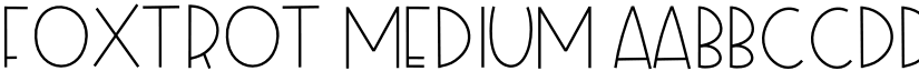 Foxtrot Medium font