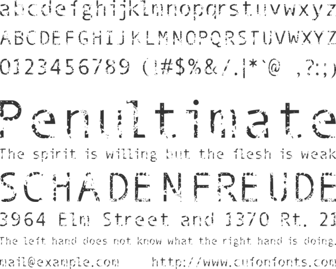 Phantomime font preview