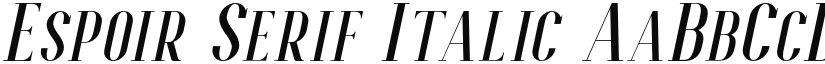 Espoir Serif Italic font