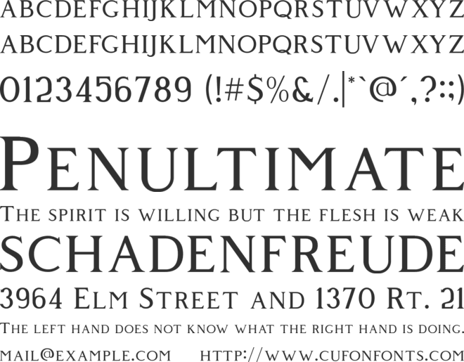 Giveny font preview