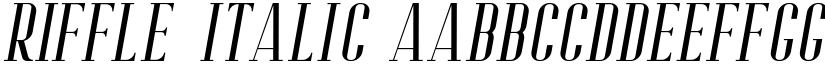 Riffle Italic font