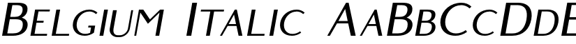 Belgium Italic font