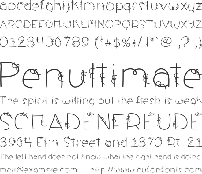 KAWalkingOnMars font preview