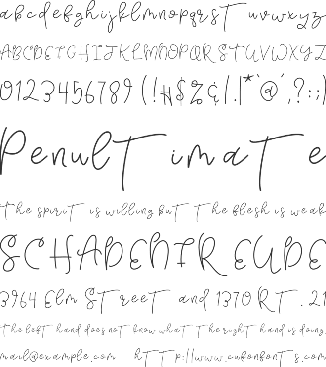 Tuesday font preview