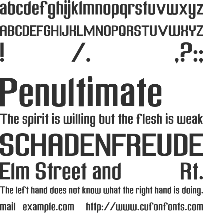 Freak out, Go bananas font preview