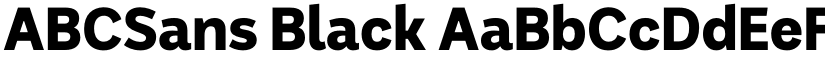 ABCSans Black font