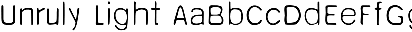 Unruly Light font