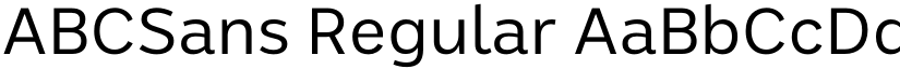 ABCSans Regular font