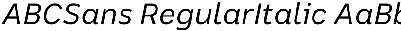 ABCSans RegularItalic font
