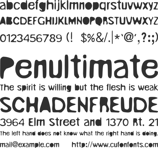 Unruly font preview
