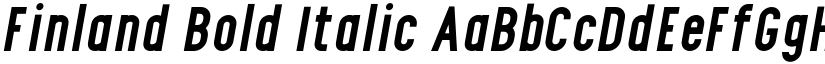 Finland Bold Italic font