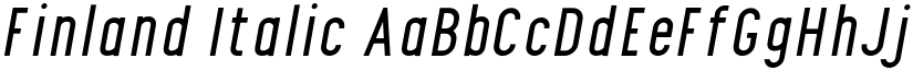 Finland Italic font