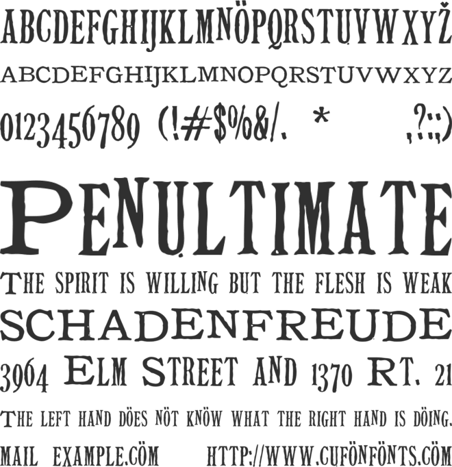 Tuce font preview