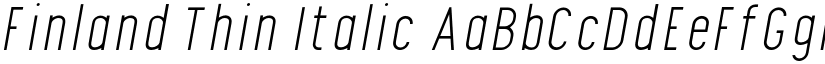 Finland Thin Italic font