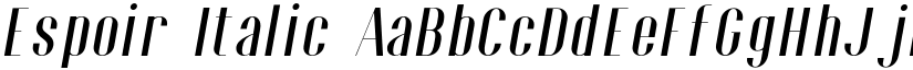 Espoir Italic font