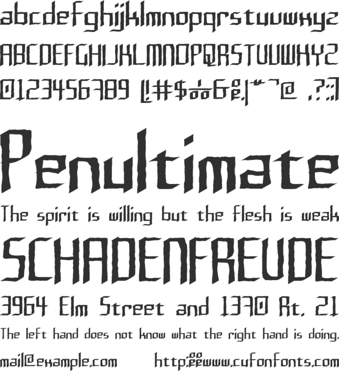 Rushil font preview