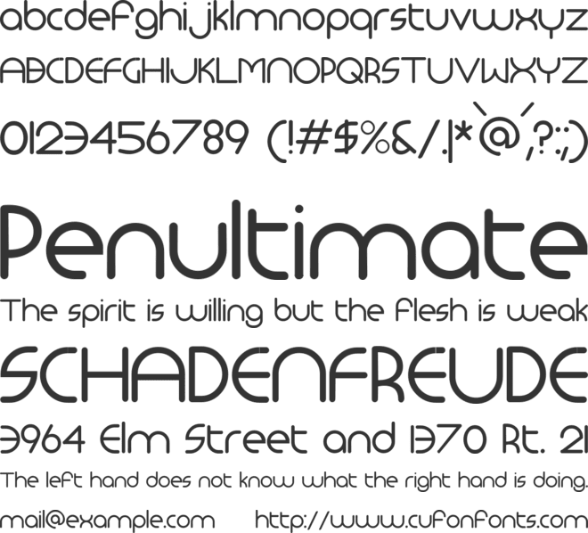 Monoglyceride font preview