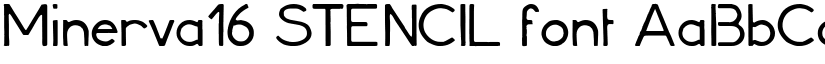 Minerva16 STENCIL font font