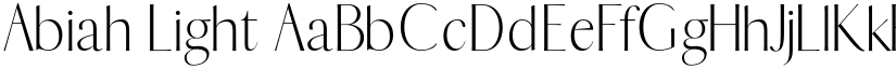 Abiah Light font