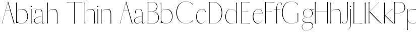Abiah Thin font