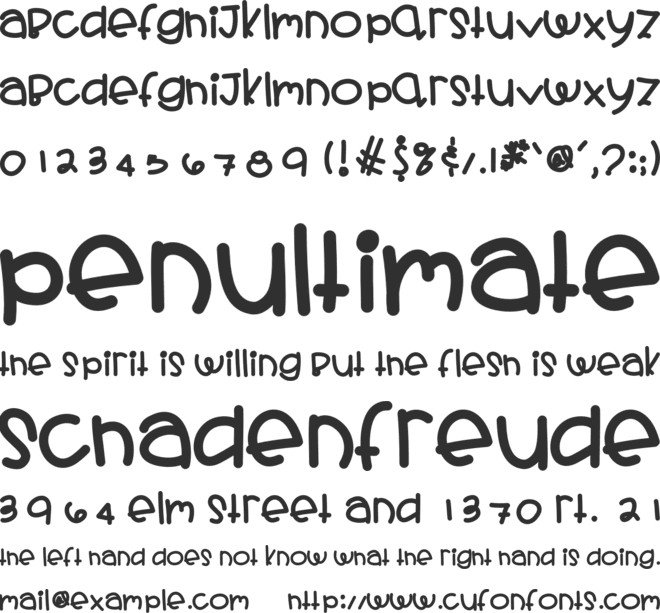Literally font preview
