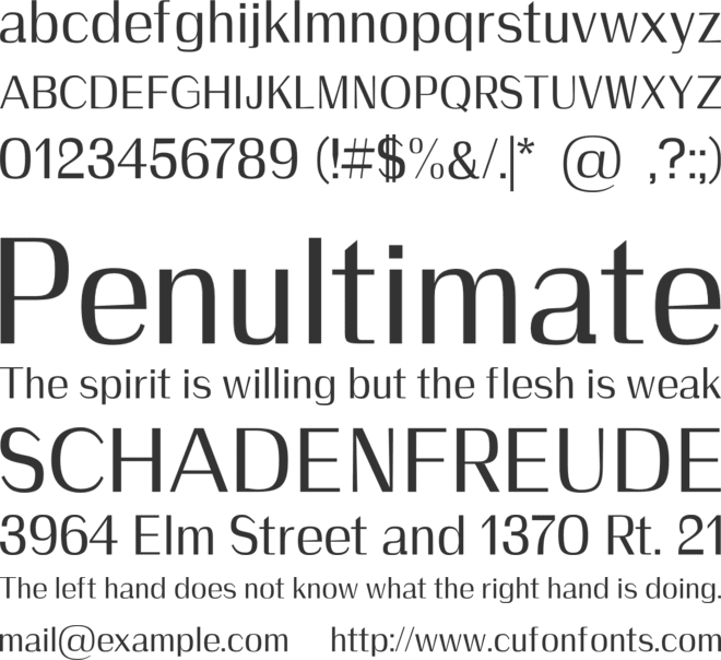 Wrenn font preview