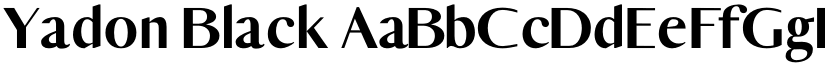 Yadon Black font