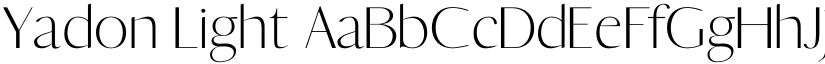 Yadon Light font