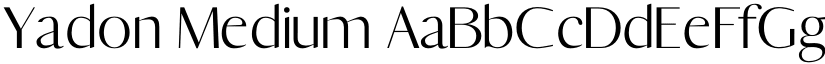 Yadon Medium font