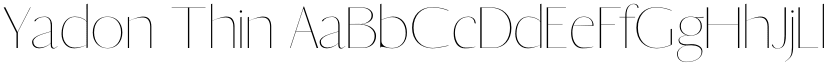 Yadon Thin font