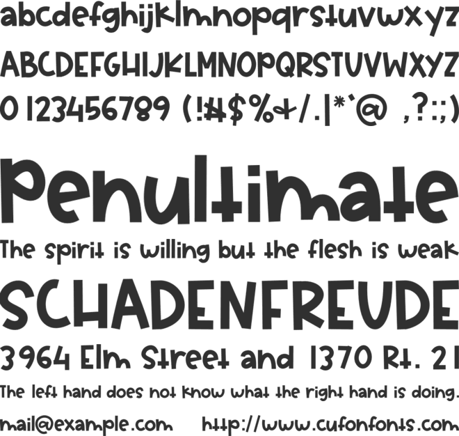 Oatmeal font preview
